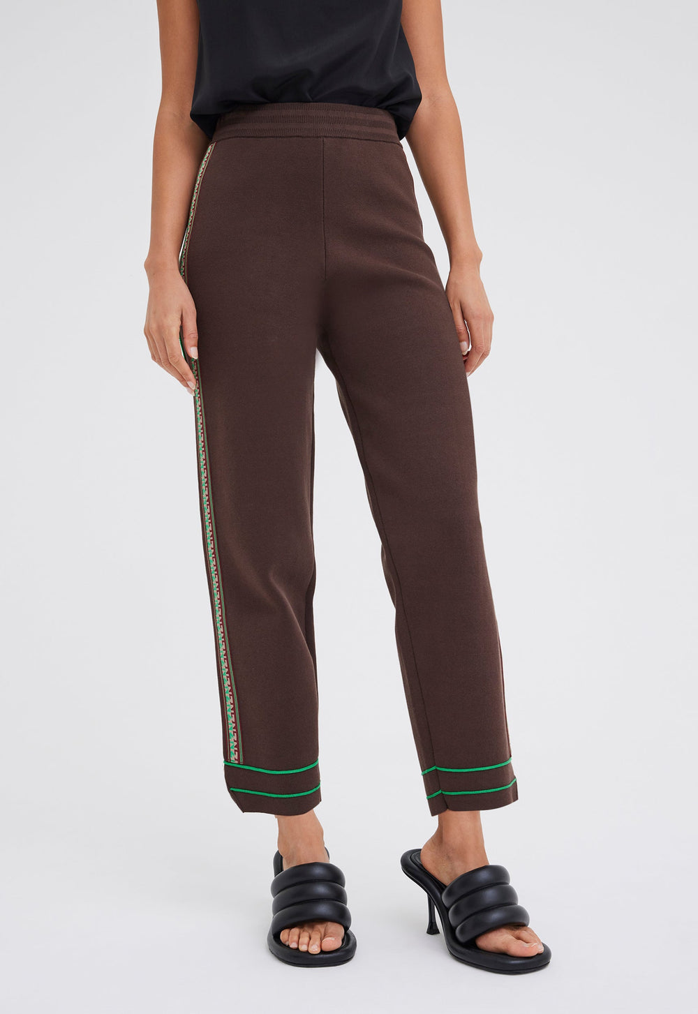 Jac+Jack NAGNATA Symbol Track Pant - Chocolate Brown